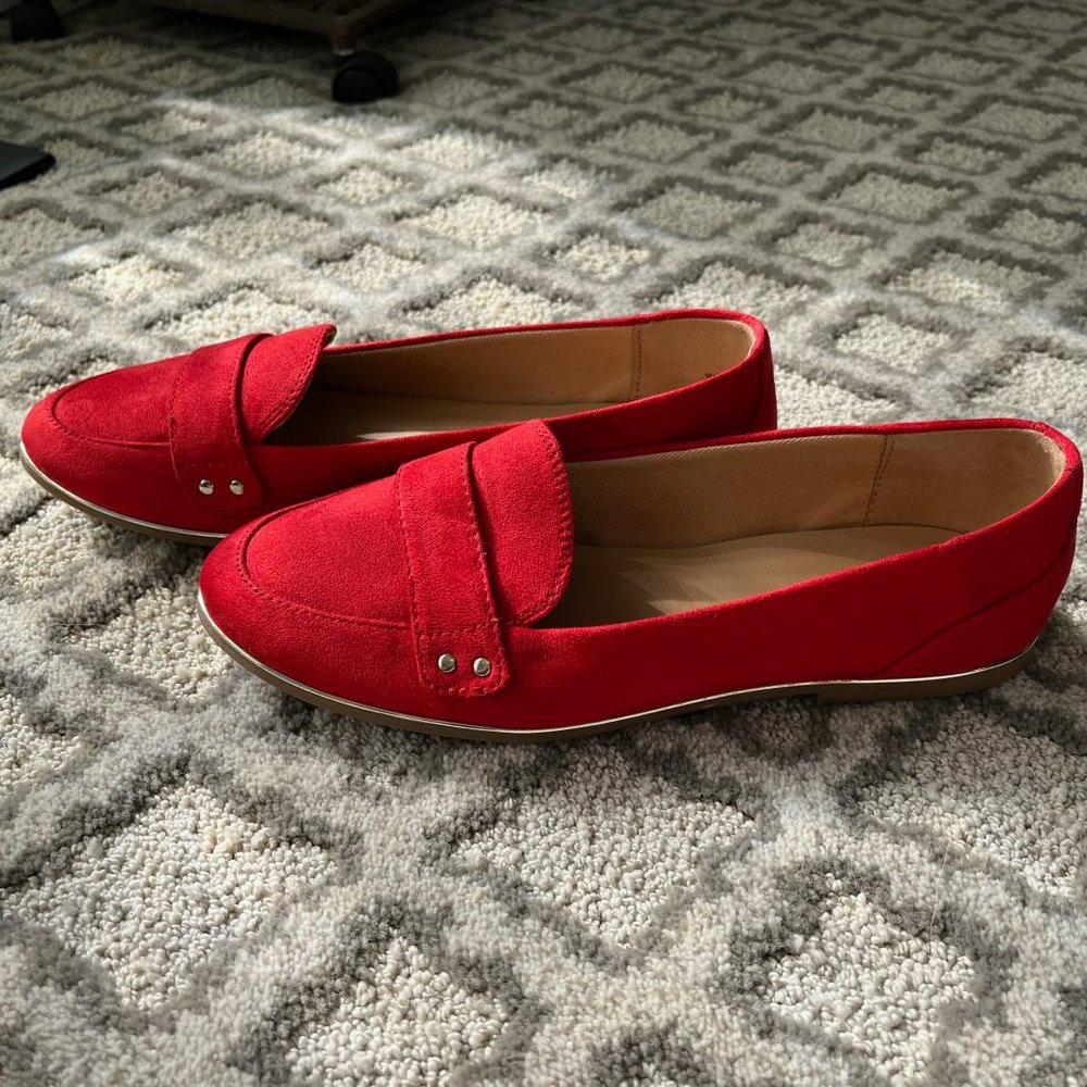 Call It Spring Red Loafers Size 7 - image 3